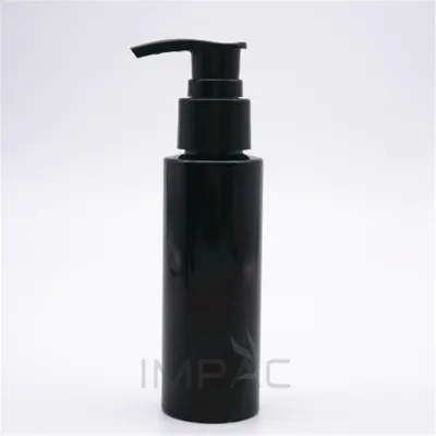 PET custom small black travel size shampoo bottle with pump sprayer 80ml