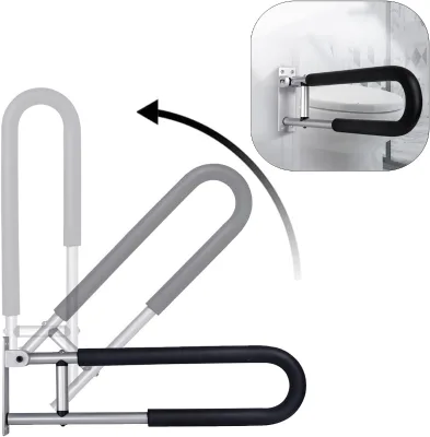 High Quality U Shape Bathtub Band Lift Folding up Handicap Toilet Stainless Steel U Band Grab Bar