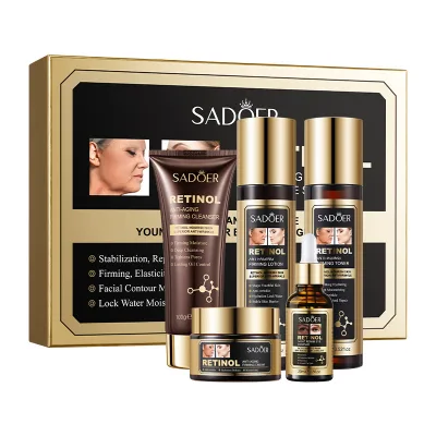 Retinol Anti-wrinkle Firming Five-piece Set Moisturizing and Skin Rejuvenation Skin Care Set Wholesale