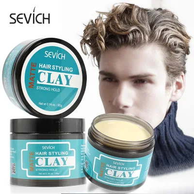 Private Label Organic Peak Wax Strong Hold Edge Control Hair Styling Clay Protection Hair Hair Clay Wax