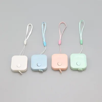 Multi Purpose Mini Retractable Tape Measure with Keychain Lanyard 1.5M Soft PVC Ruler for Home Craft Sewing Measuring Tools