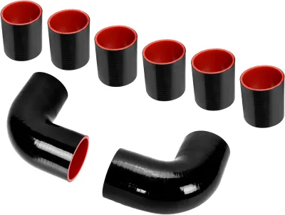 45/90/135/180 Degree Universal Silicone Intercooler Piping U-Pipe Kit Welding Cutting Stainless Steel T-Bolt Clamps Coupler
