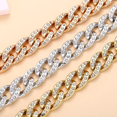 Acrylic Electroplated Open-Ring Chain Clasp 17x23 DIY Luggage and Bag Hardware Hanging Chain Accessory Jewelry Findings