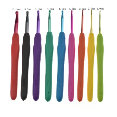 1pc Crochet Hooks Needles for Arthritic Hands 2.0-8.0mm Crochet Hook Ergonomic Soft Grips Knitting Hook for Crochet Yarn Craft