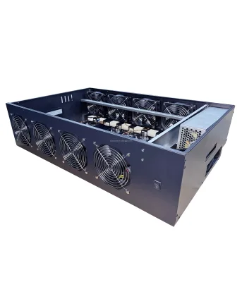 Rid case Wholesale 70mm 8GPU Frame with 8 Fan Computer Server Chassis Video Card Graphics Card Cooling Rack