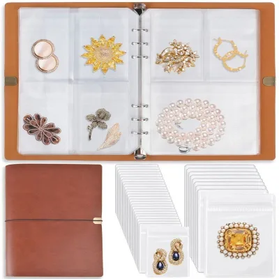 Portable Jewelry Organizer Cross-border Jewelry Storage Bag Storage Book Travel Portable PVC Jewelry Storage Bag for Ladies