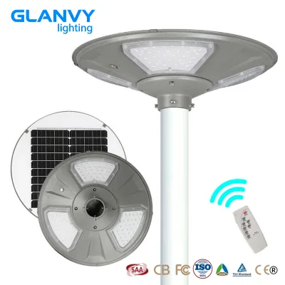 Solar Post Light Outdoor 100W LED Garden Lamp for Walkway Parking Lot Courtyard Landscape Lighting