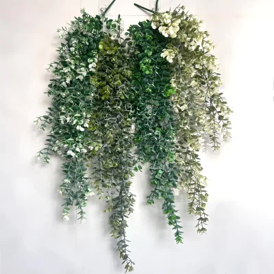 New Eucalyptus Leaves Vine High Quality Artificial Hanging Plant Real Touch Leaves Decoration for Garden Home Wedding Ceiling