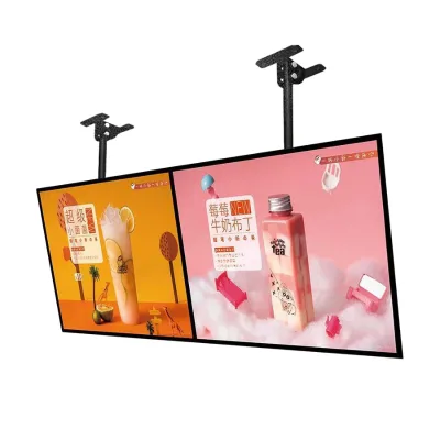 500x1000mm LED TV Light Box Indoor Advertising Wall/Ceiling Mount Expansion Holder Plastic Cover Aluminium Frame