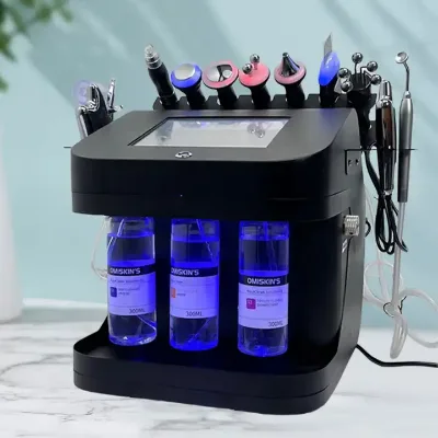 Portable 10 in 1 H2O2 Bubble Facial Machine Microcrystalline Peeling Deep Cleansing Oxygen Spray Salon Equipment