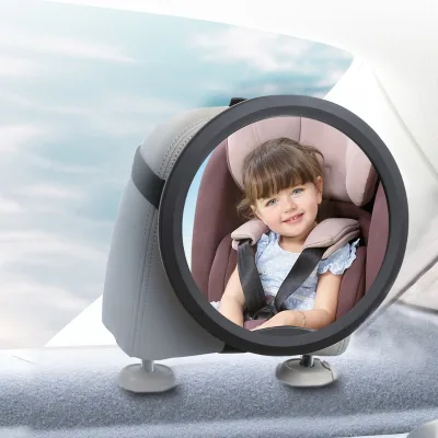 Most Stable Backseat Mirror with Premium Matte Finish Super Clear PMMA Material Mirror Secure and Shatterproof Baby Car Mirror