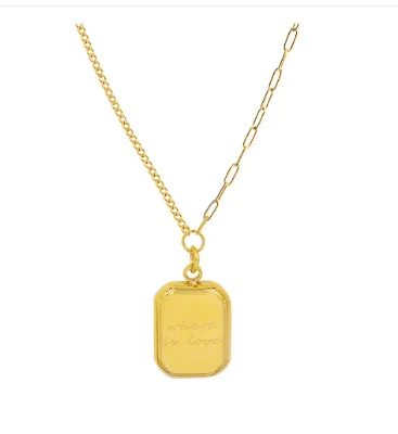 Cubic Square Letter Pendant Name Necklace Personalised , 18K Genuine Gold Plated Pendant Necklace Letter Charms