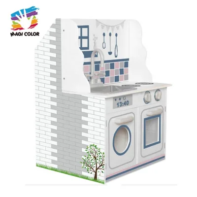 2023 Original Design Muti-color 2 in 1 Wooden Kitchen and Dollhouse for Kids W06A377C