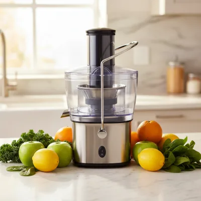 Electric Portable Stainless Steel Kitchen Fruit Blender Juicer 1000W Multifunctional Household Appliance Automatic Pulp Ejection