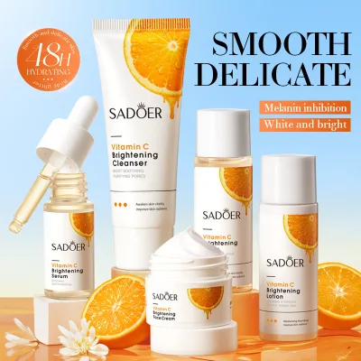 SADOER Children's Vitamin C Skin Care Set Private Label Brightening Face Travel Set Hydrating Moisturizing Kit