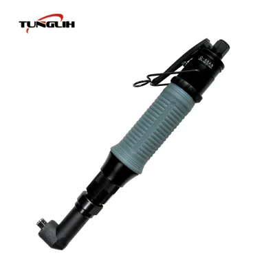 Angle Head Pneumatic Screwdriver Elbow Type Adjustable Torque (50-250kgf.cm) Blue 6.0kg/cm Air Pressure Air-shut-off