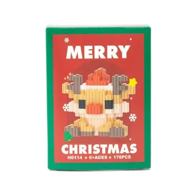 Wholesale Christmas Series DIY Building Blocks Toy Novelty Xmas Desk Decoration Cheap Gifts for Kids