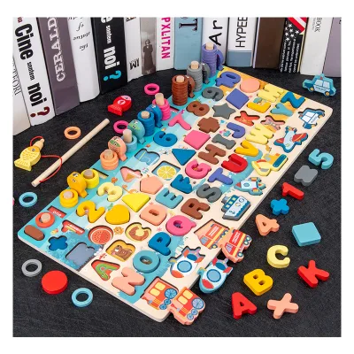 Multifunctional Teaching Montessori Toys Small Thickening Jigsaw Puzzle Board Games
