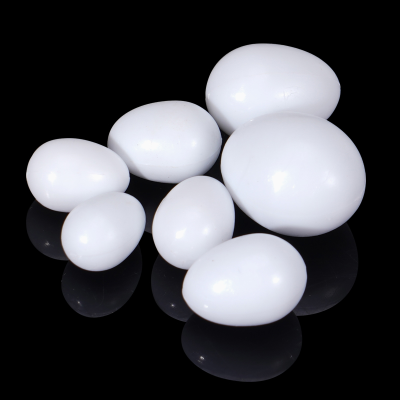 Plastic White Color Dummy Artificial Eggs Bird False Solid Simulation Eggs for Hatch Breeding