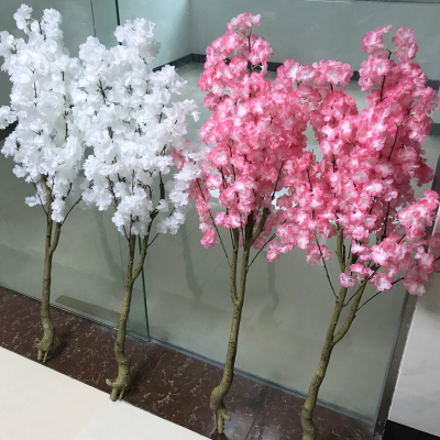 120cm Artificial Cherry Blossom Tree Traveler's Banana Tree Areca Palm Tree for Home Decor