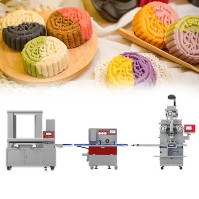 High Quality Automatic Encrusting Machine New Maamoul Making Production Line with Food Sterilizer Key Machines
