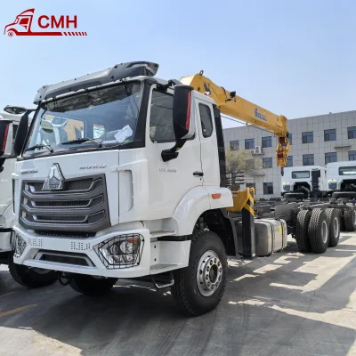 Wholesale Cheap Price HOWO NX 6*4 Hohan Hydraulic Knuckle Boom Truck Mounted Crane 2 Ton 3ton 10ton Mobile Crane Truck