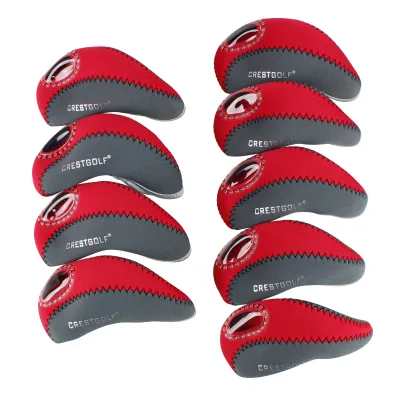 OEM Neoprene Golf Iron Cover Club Headcover 6 Sets Colorful Crestgolf Iron Covers Golf Club Protect