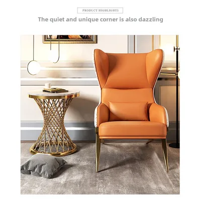Italian Style Single Leisure Sofa Chair in Red Tiger Chair Net Design Luxury Simplicity for Living Room Chair Home Furniture