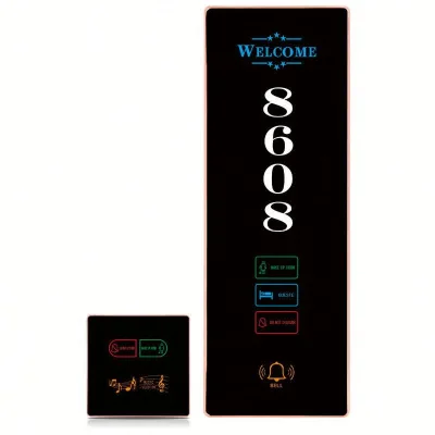2025 NEW DSYMBOL Intelligent Acrylic Doorbell Sign Hotels Schools Wired Doorbell Signage Outdoor Apartment Use Room Number Plate