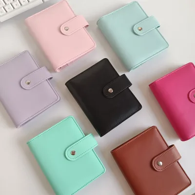 High Quality Plain PU Leather Stainless Ring Binder Travel Journal Dairies Planner Plastic Cash Envelopes Budget Binder A7 A6 A5