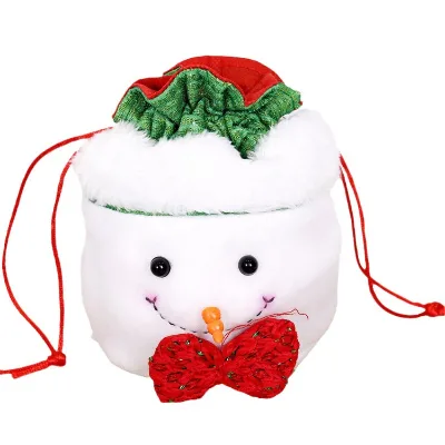 Children's Cartoon Candy Gift Bag New Christmas Decorations with Stuffed Apple for Christmas Eve Holiday
