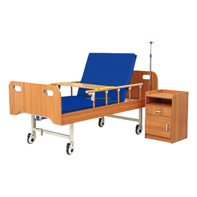 Wholesale Rehabilitation Center Bed Nursing Home Nursing Bed Home Hospital Bed with Wooden Headboard