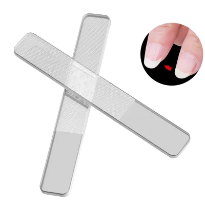 Custom Printed Logo Oem Manicure Nail Rasp Polisher Private Label Glass Nail File