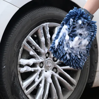 Super Absorbent Car Wash Mitt Chenille Cleaning Gloves Sponge Brushes Mitt for Car Cleaning Kit