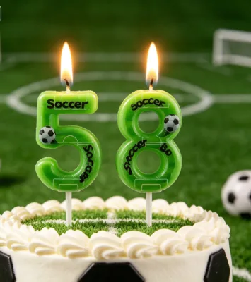 Candle Supplies Factory Direct Soccer Basket Animal Themed Number Candles Customizable for Festival Use