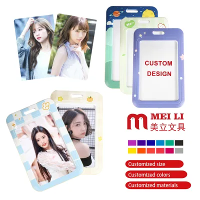 Full Color Printing Kpop Idol Photocard Holder ABS Card Protector Sleeves Exhibition ID Name Card Holder
