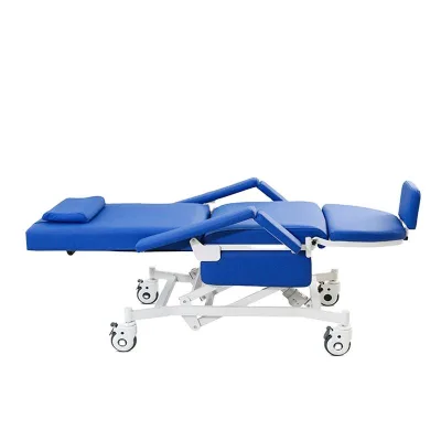 IN-O008 Hospital Patient Adjust Bbckrest Blood Donor Treatment Electric Hemodialysis Dialysis Chair Bed