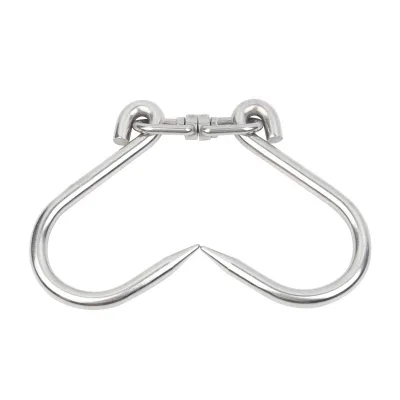 Stainless Steel Rotatable Slaughter Double Hook and Poultry Roast Duck Bacon Hanging Hook or Stainless Steel Hook for Poultry