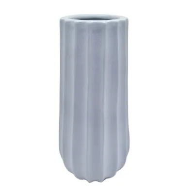 9 Inch Blue Ceramic Vases, Decorative Flowers Vase for Living Room Personalized