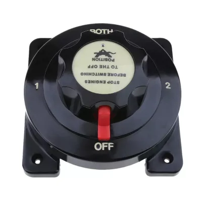 Black Marine 12-36V Switch 4 Gears Power-off Switch 137*137mm 6-32V Lifeboat Switch Marine Boat Accessories