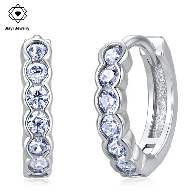 0.42 CTW S925 Sterling Silver 14K Gold Plated Drop Earrings Minimalist Sparkling Heart Frame Women's Fine Jewelry GRA Certified