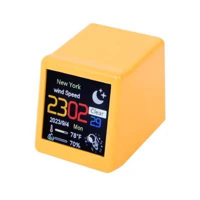 AMASSAN Smart Desktop Electronic Clock WIFI Weather Station Weather Small Digital Ornament