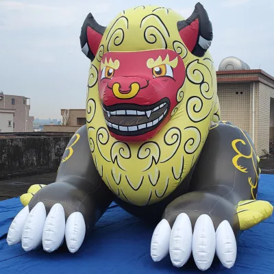 BeiLe Customized New PVC Squeak Inflatable Guardian lion for Sales