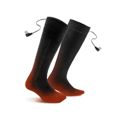 Rechargeable USB Heated Socks with 3 Heat Settings & Remote Control for Skiing, Hiking, Winter Outdoor Thermal Foot Warmer