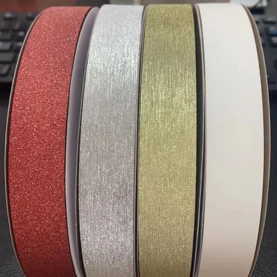 100yds Glitter Wrapping Party  Glitter Tie Plastic Gift Wrapping Bow Printed Ribbon Bows Plastic Curling Ribbon 22mm Width