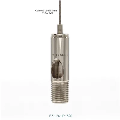 1/4-18 thread bottom exit cable gripper for lights