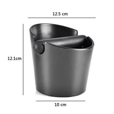 Espresso Grounds Knock Box with Removable Rubber Knock Bar