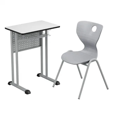 Customized Student Desk and Chair Set Single Middle University Classroom Desk for Student Study