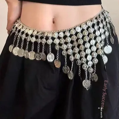 25 Designs Cross-border Bohemian Style Metal Waist Chain Women's Retro Ethnic Style Belt Spice Girls High-end Accessories