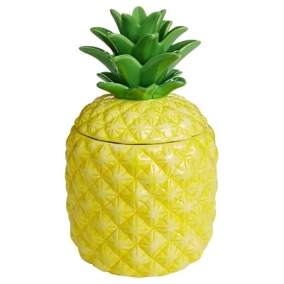 Christmas Cookie Jars Custom Storage Jar Handmade Yellow Cute Ceramic Pineapple Mason Jar